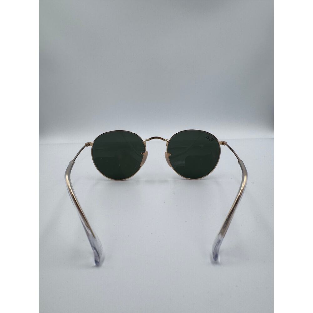 Ray-Ban RB3447 Round Metal Gold Frame Green G-15 Lens 50mm New - Picture 5 of 7